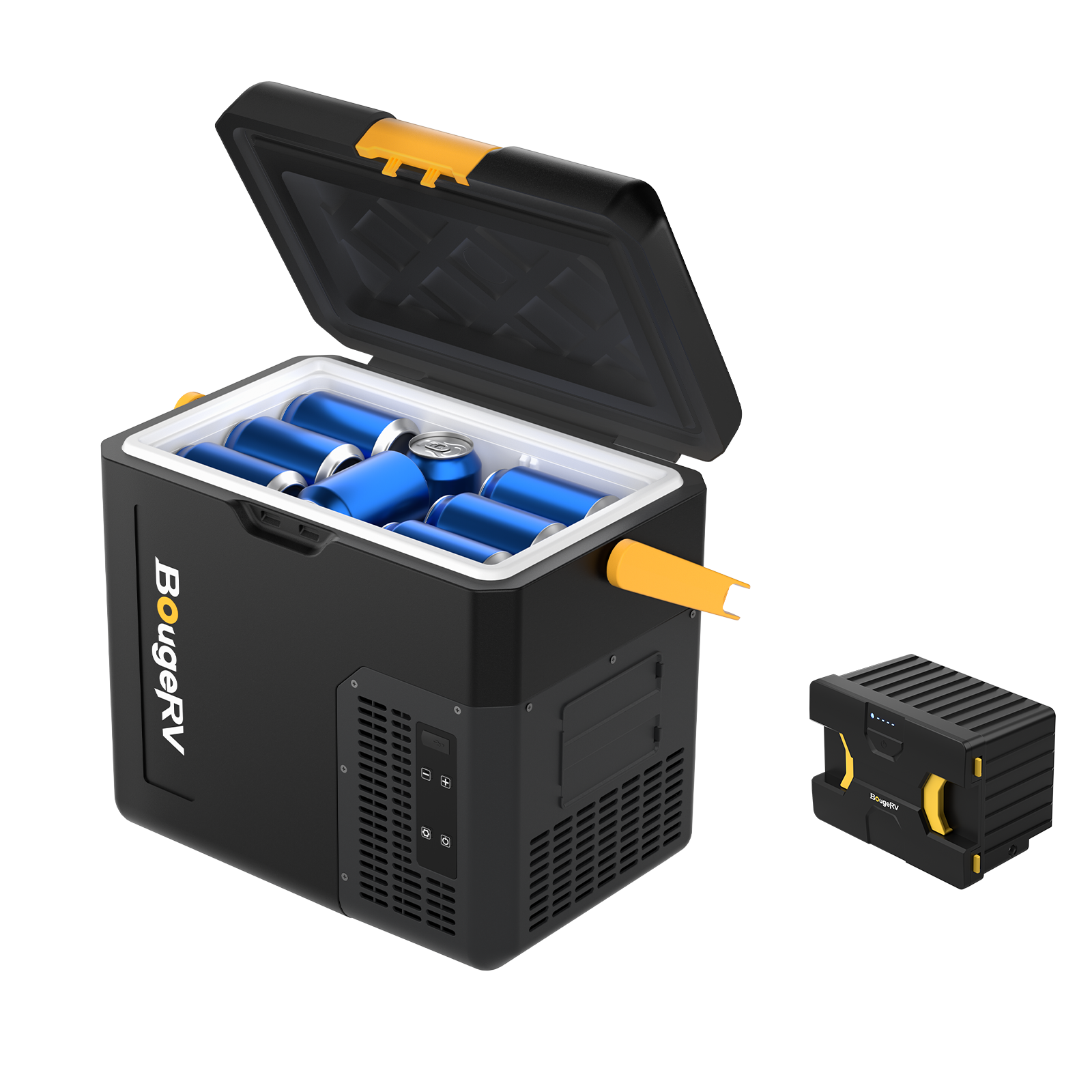 BougeRV CRH 18L ポータブル冷蔵庫 ブラック (専用バッテリー付属 BougeRV CRH 18L ポータブル冷蔵庫 ブラック (専用バッテリー付属