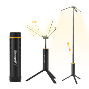 BougeRV T1 伸縮スタンド式キャンプランタン|最大3000ルーメン・高さ1.68m調節・充電式LED