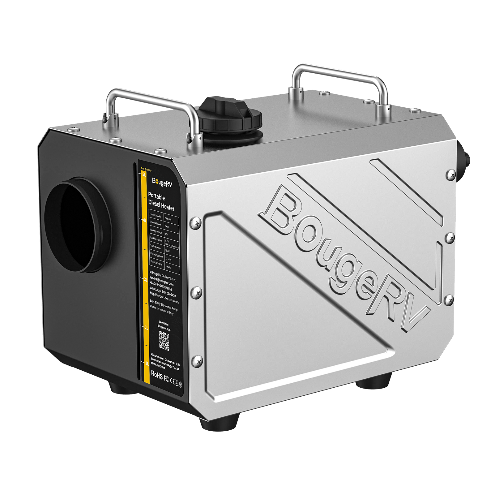 BougeRV一体型FFヒーター 5kW 軽油・灯油 DC 12V/24V BougeRV 一体型FFヒーター│軽油専用・高出力暖房・高安全性 – JP