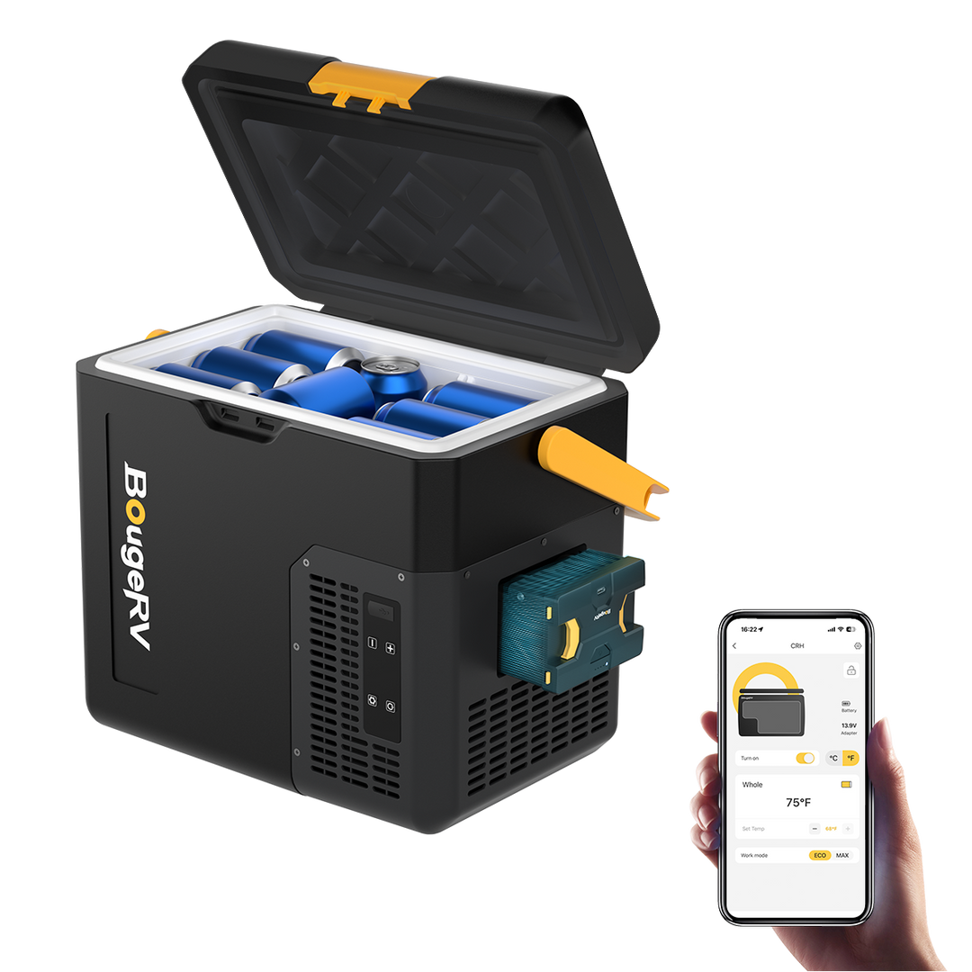 BougeRV CRH 18L ポータブル冷蔵庫 ブラック