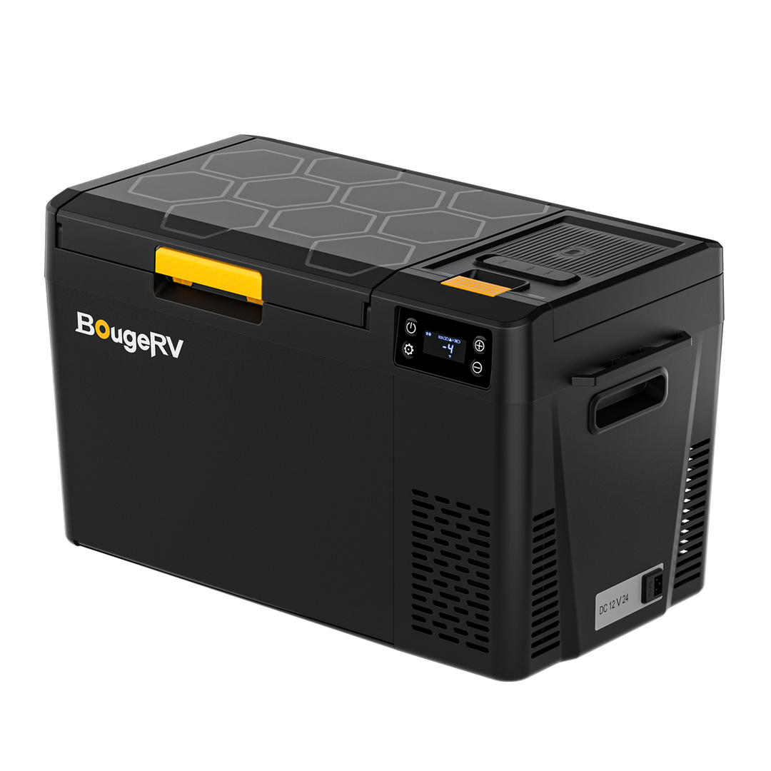 BougeRV CRX3 22L ポータブル冷蔵庫 急速冷却・静音設計・APP遠隔操作対応 (専用バッテリー付属)