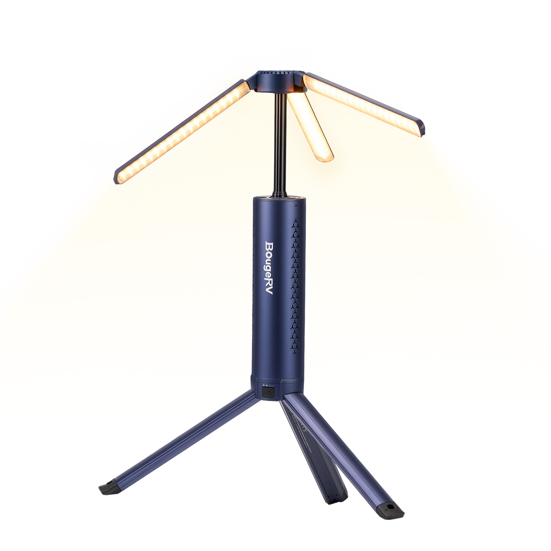 BougeRV T1 内蔵スタンド式LEDランタン｜100㎡を照らす・充電式・最大102時間連続点灯 (ネイビー)