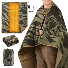 BougeRV 12V電気毛布│コンパクト・軽量・20時間連続使用可能 (グリーン)