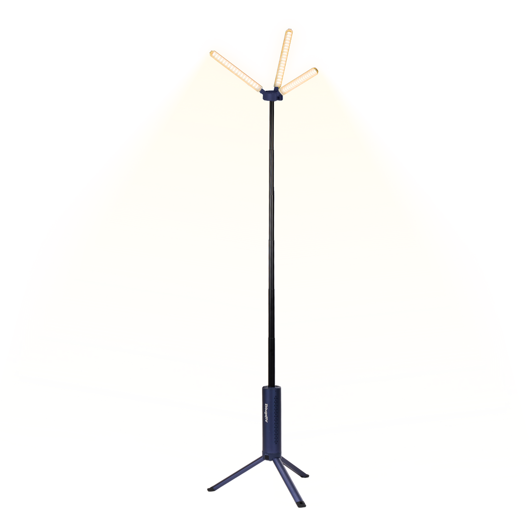 BougeRV T1 内蔵スタンド式LEDランタン｜100㎡を照らす・充電式・最大102時間連続点灯 (ネイビー)