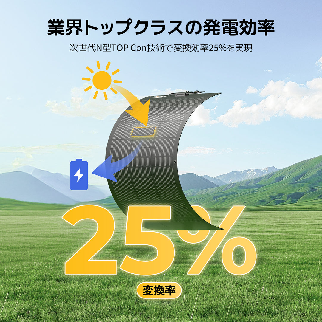 BougeRV フレキシブルソーラーパネル 太陽光 Arch Pro 100W BougeRV Arch Pro 100W ソーラーパネル – JP.BougeRV.com