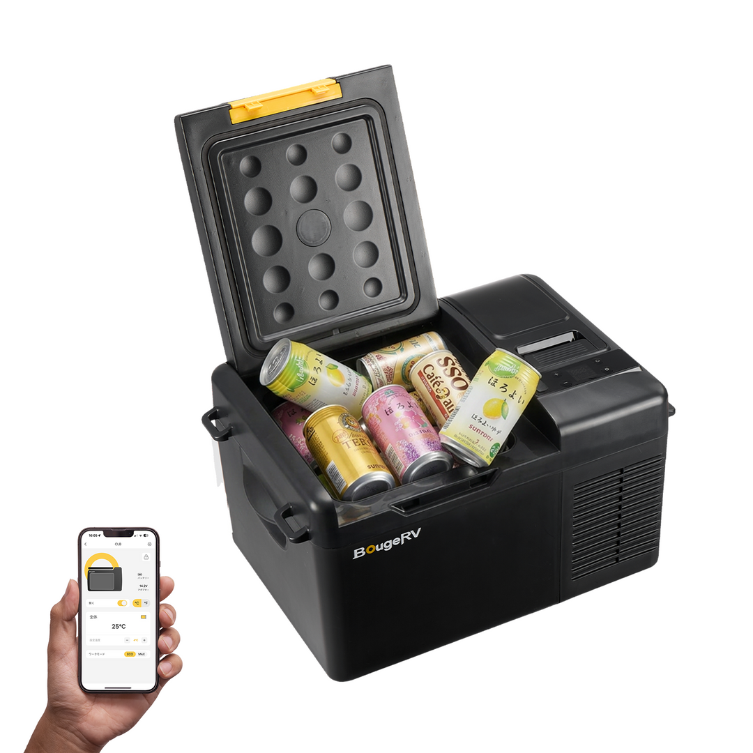 BougeRV  CLB 9L ポータブル冷蔵庫｜-20℃急速冷凍・173Whバッテリー付き・アプリ操作対応（ブラック）