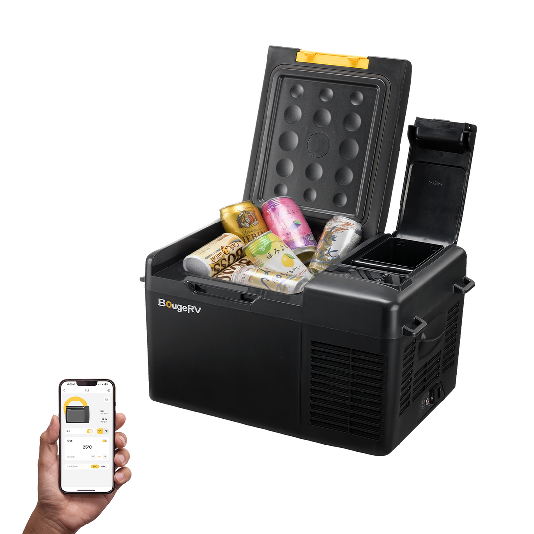 BougeRV  CLB 9L ポータブル冷蔵庫｜-20℃急速冷凍・173Whバッテリー付き・アプリ操作対応（ブラック）