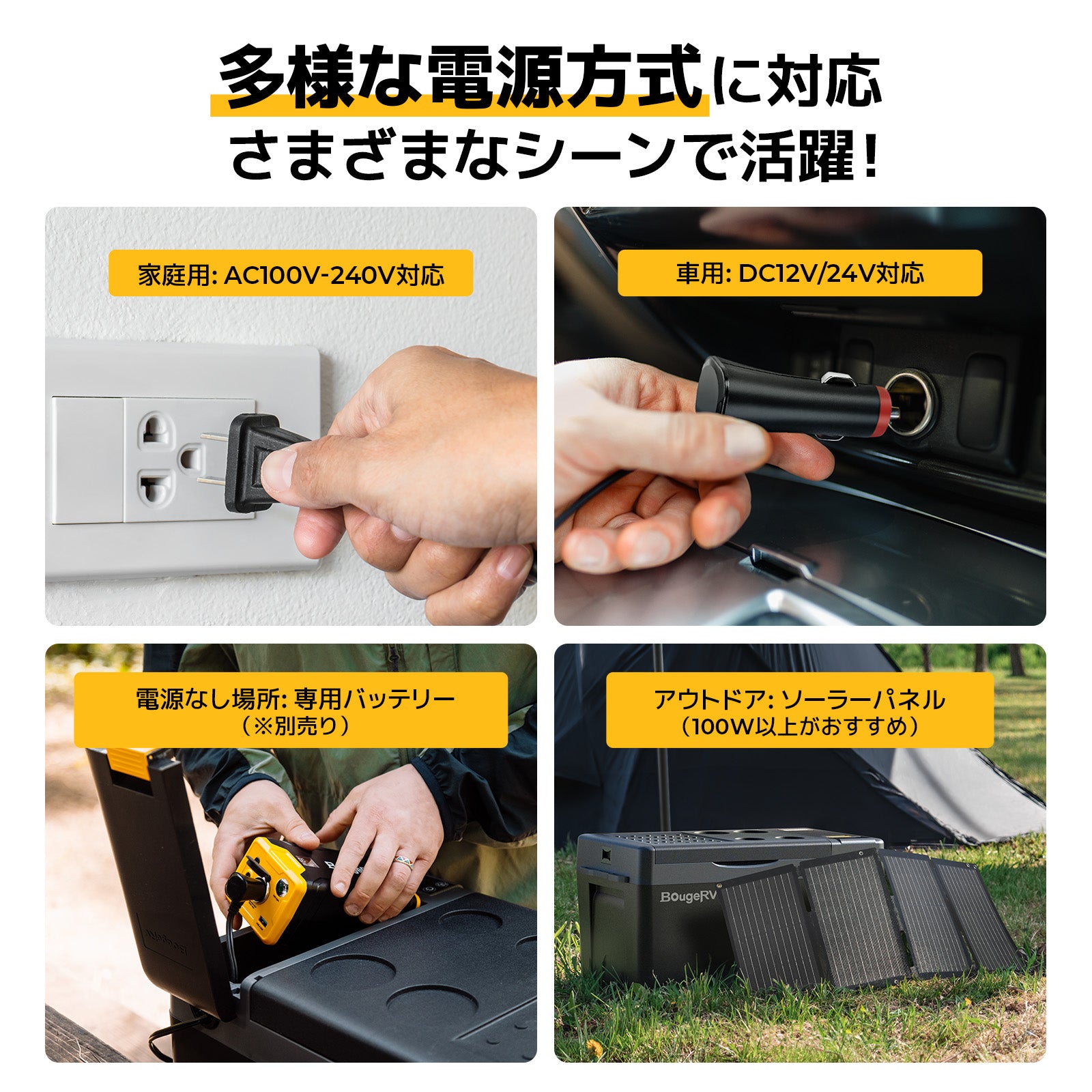 BougeRV CR Pro 29L ポータブル冷蔵庫|バッテリー内蔵可能・急速冷凍