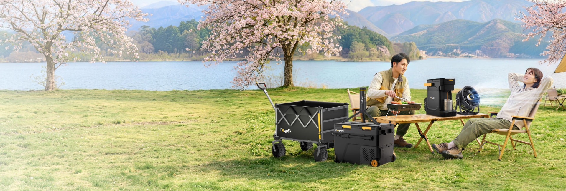 ポータブル冷蔵庫│ポータブルエアコン│LEDランタン│電動キャリー