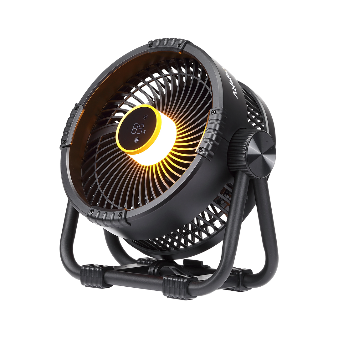 BougeRV F01 ポータブルファン｜20000mAh大容量・強力送風・LEDライト搭載・アウトドア対応