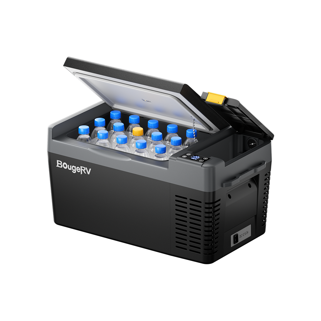 BougeRV CR Pro ポータブル冷蔵庫 | バッテリー内蔵可能・急速冷凍 20L (277Whバッテリー付)