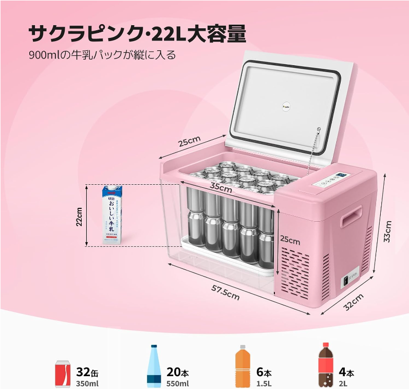 CR Colorful ポータブル冷蔵庫 CR02204 20L ミントグリーン CR CR Colorful ポータブル冷蔵庫 CR02204 20L ミントグリーン CR