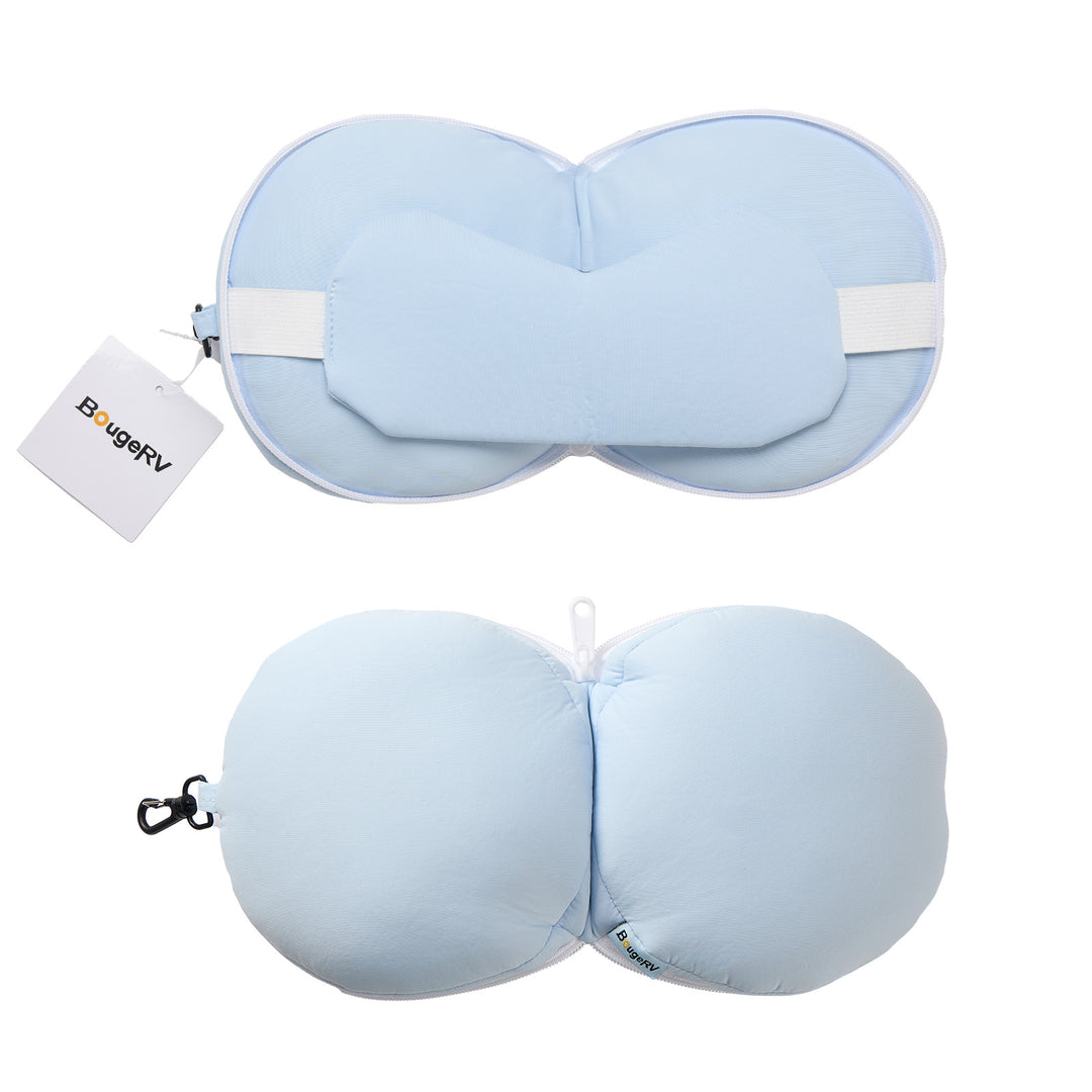 BougeRVアイマスク付きピロー│1個3役・コンパクト・持ち運び便利