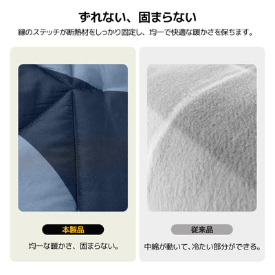 BougeRV 12V電気毛布│コンパクト・軽量・20時間連続使用可能 (ブルー)