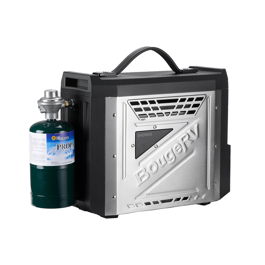 BougeRV ポータブル給湯器│コンパクト・3秒即熱・カセットボンベ専用
