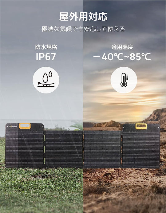 【新品未使用】BougeRV ソーラーパネル 200W 穴取付 BougeRV YUMAソーラーパネル 200W 貼付けタイプ・穴取付けタイプ