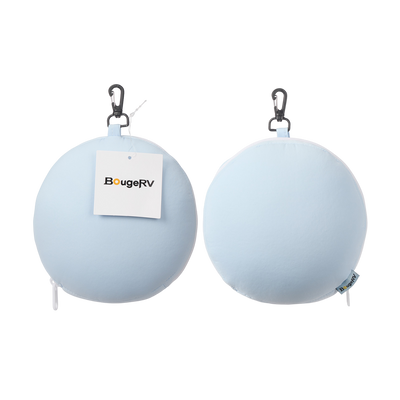 BougeRVアイマスク付きピロー│1個3役・コンパクト・持ち運び便利 · アイスブルー