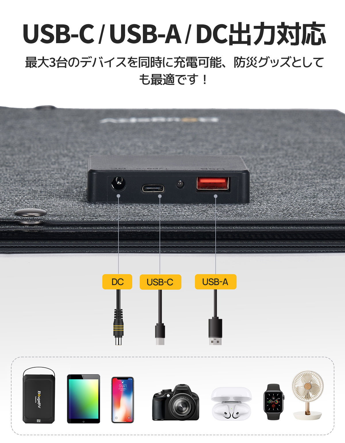 BougeRV ポータブル電源 ソーラーパネル セット