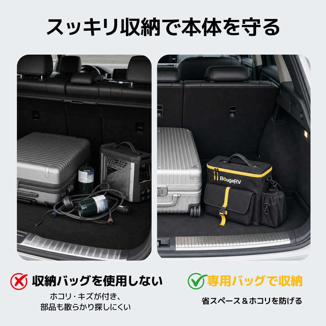 BougeRV ポータブル給湯器 収納バッグ｜専用ケース・防水仕様・付属品収納対応