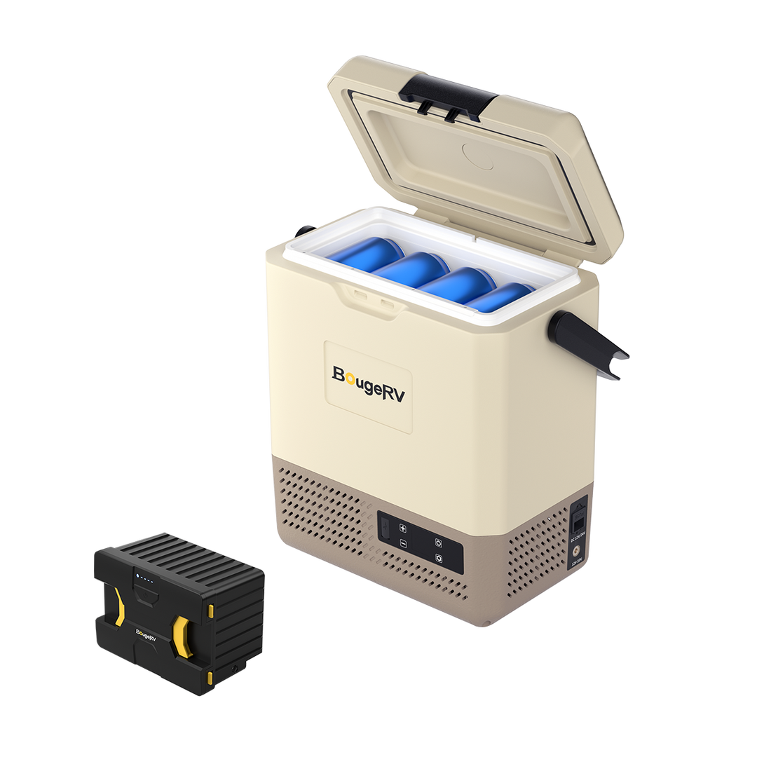 BougeRV CRH 9L ポータブル冷蔵庫 カーキ
