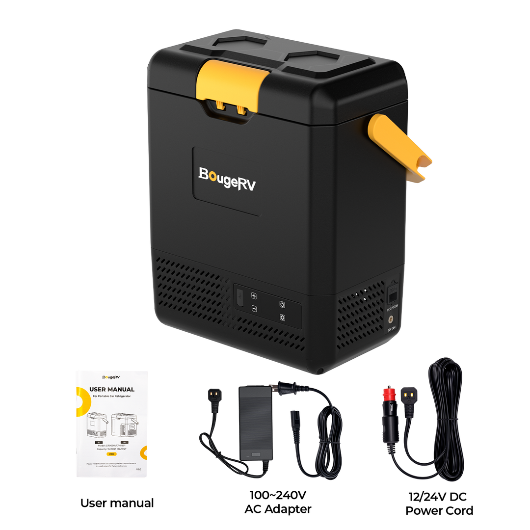 BougeRV CRH 9L ポータブル冷蔵庫 ブラック