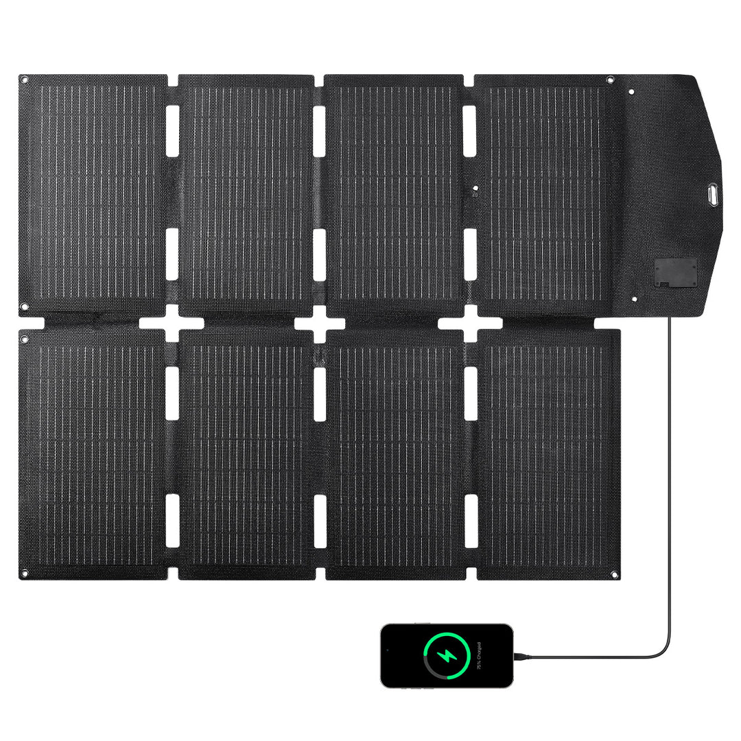 BougeRV 100W折りたたみ式のポータブルソーラーパネル