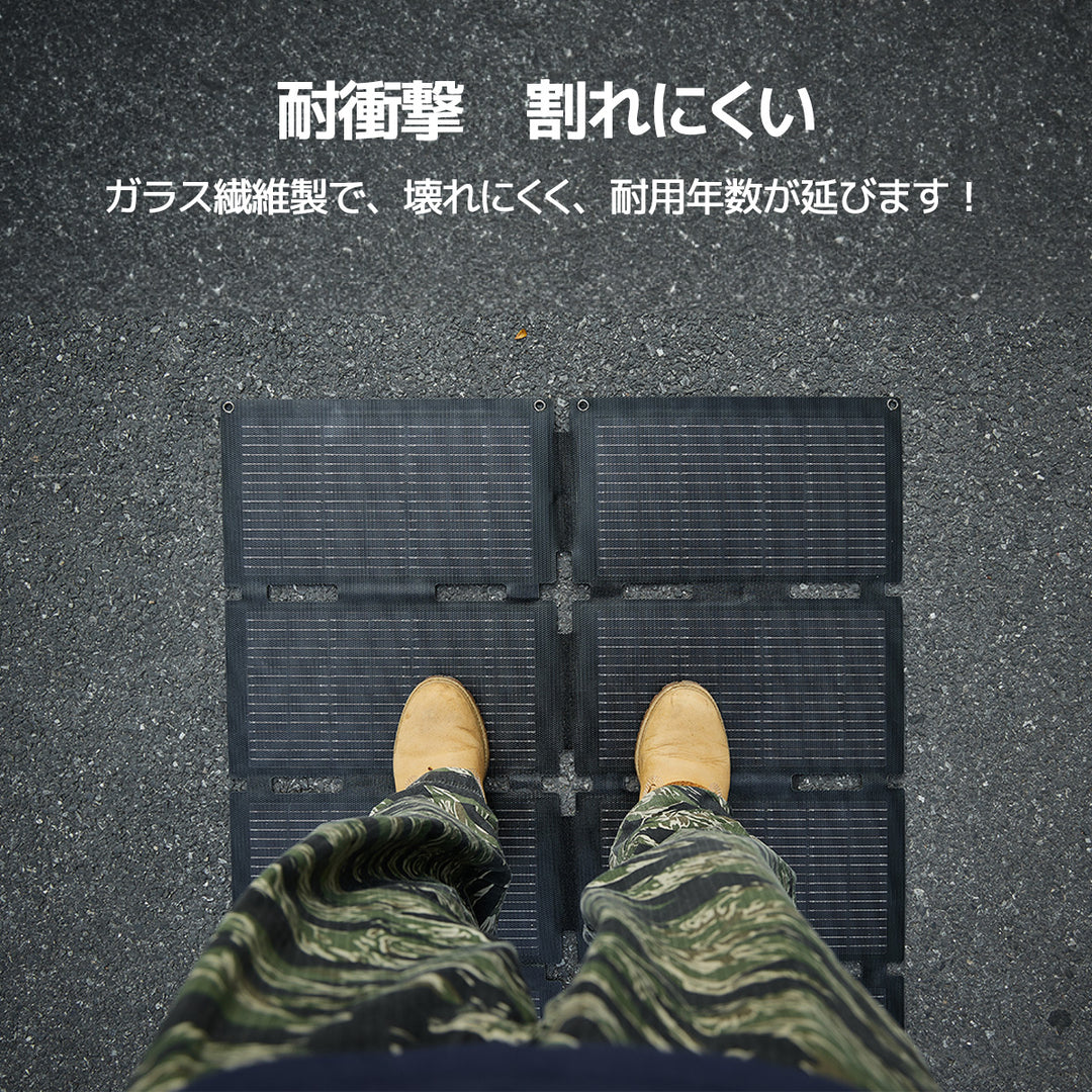 BougeRV 100W折りたたみ式のポータブルソーラーパネル