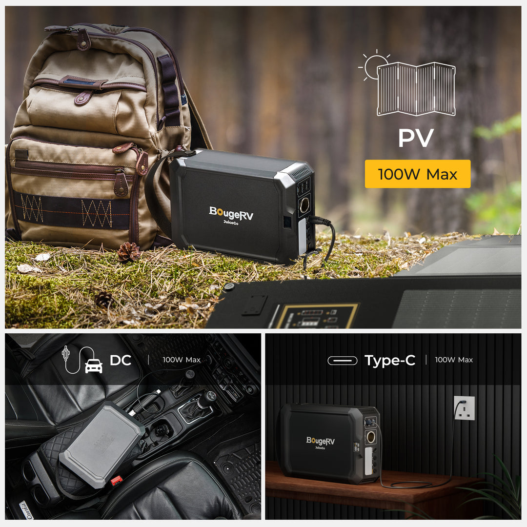 BougeRV JuiceGo ポータブル電源| 240Wh·軽量設計·多ポート対応