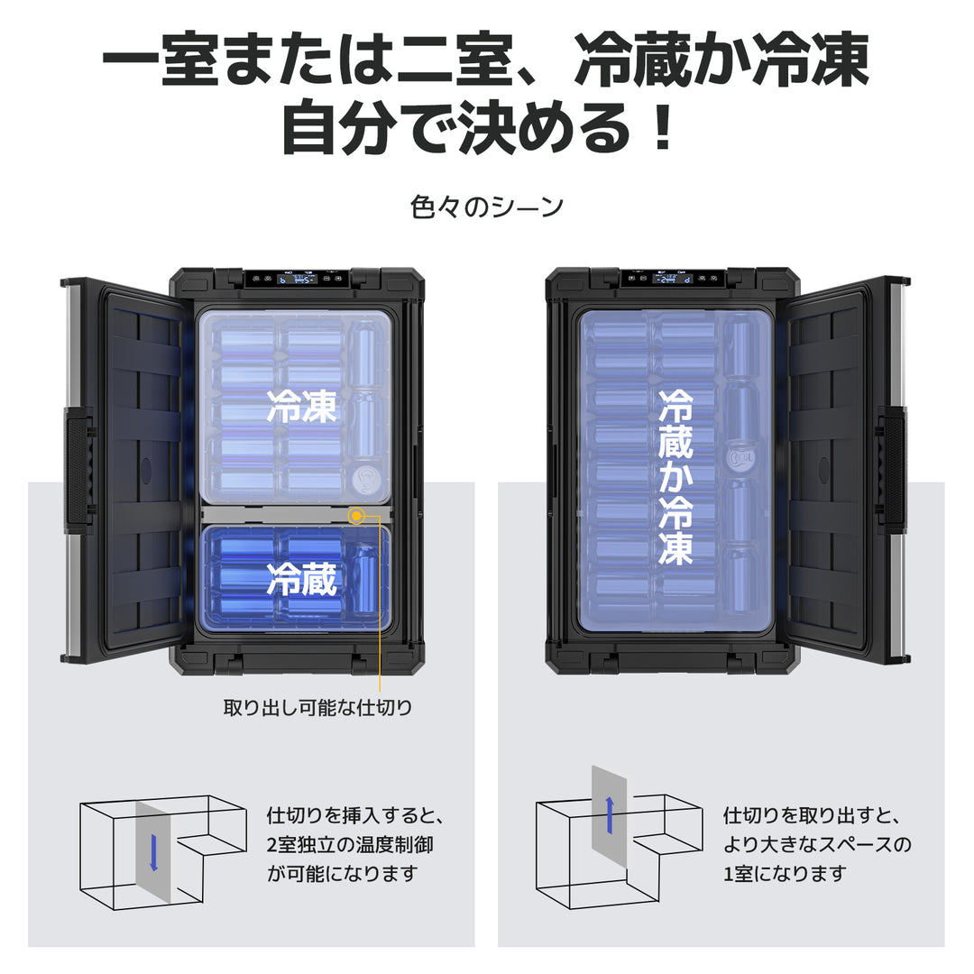 BougeRV Rocky ポータブル冷蔵庫 車載冷蔵庫 39L