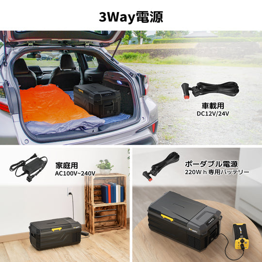 BougeRV CR Lite ポータブル冷蔵庫|コンパクトサイズ、実用的な容量 15L