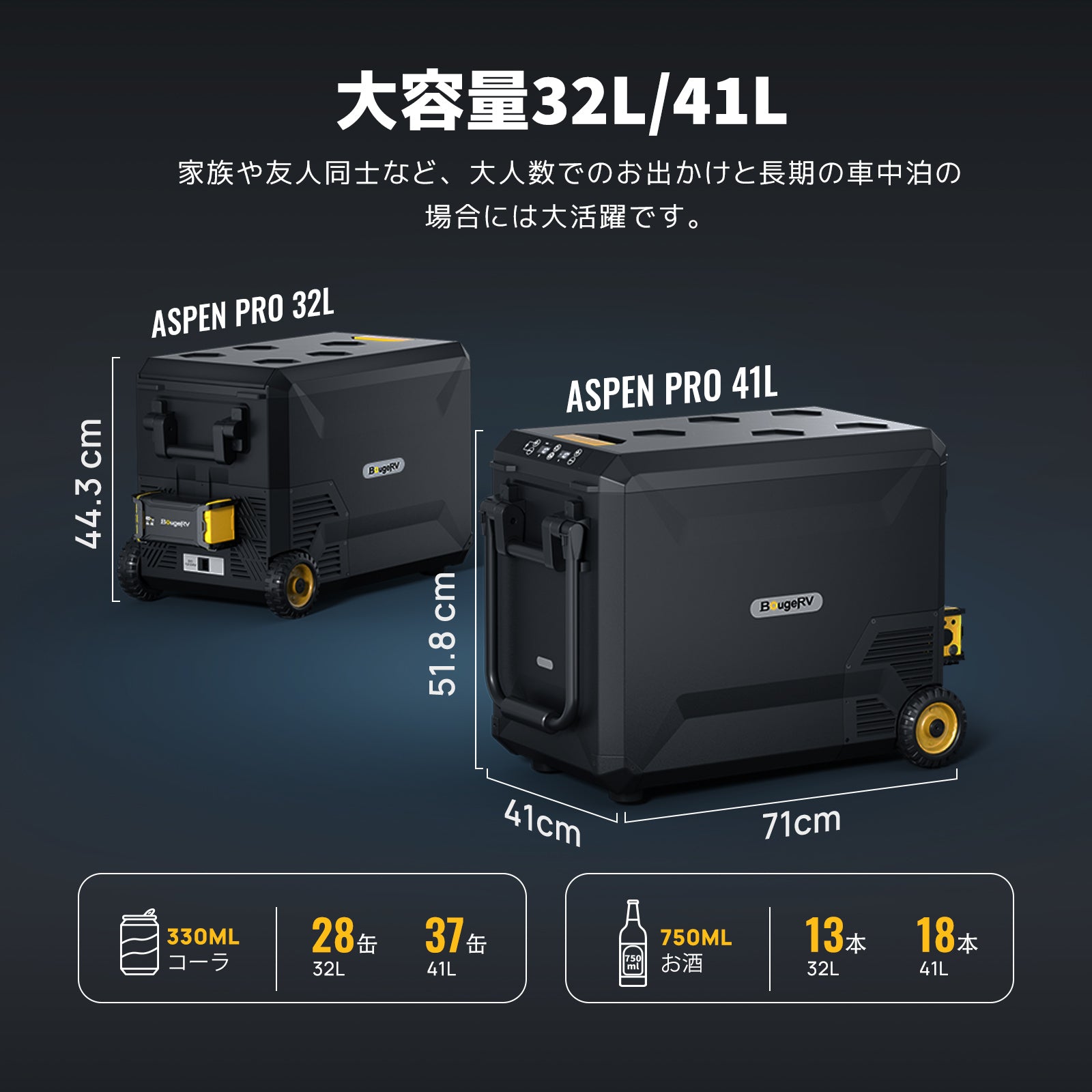 BougeRV ASPEN 40 PRO 12V 41L 車載冷蔵庫 – BougeRV JP