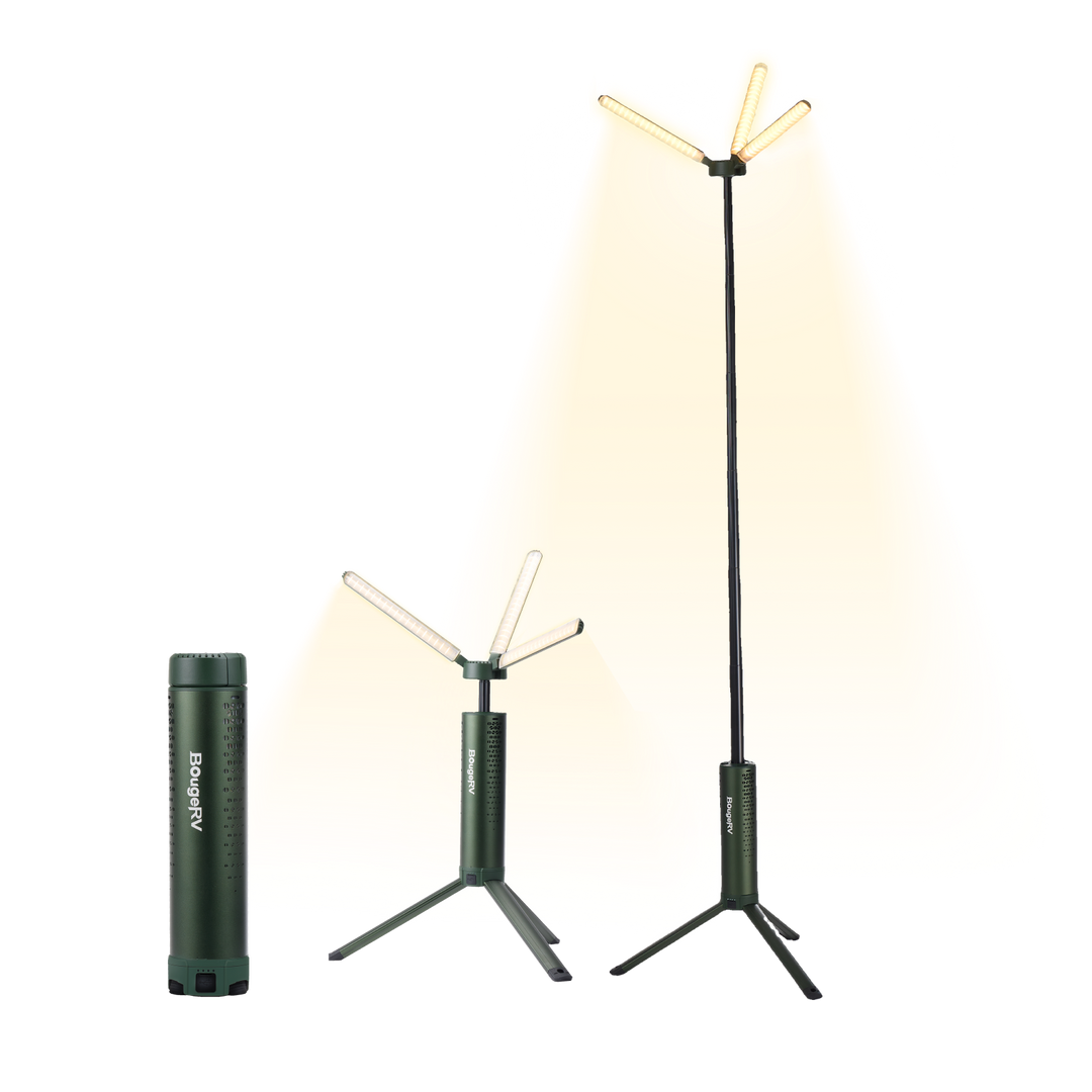 BougeRV T1 内蔵スタンド式LEDランタン｜100㎡を照らす・充電式・最大102時間連続点灯 (オリーブ)