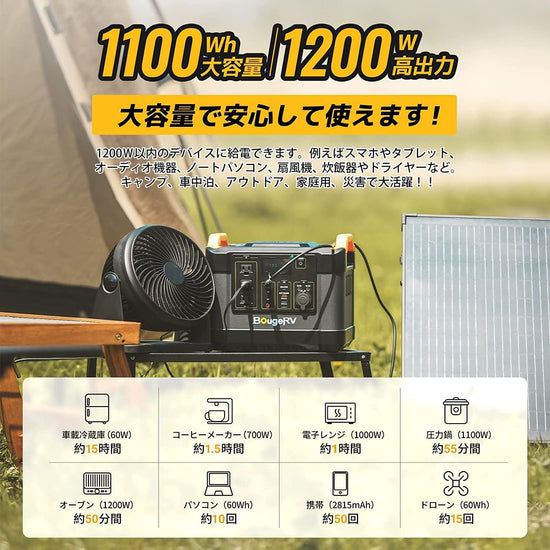 1100Wh ポータブル電源 – BougeRV JP