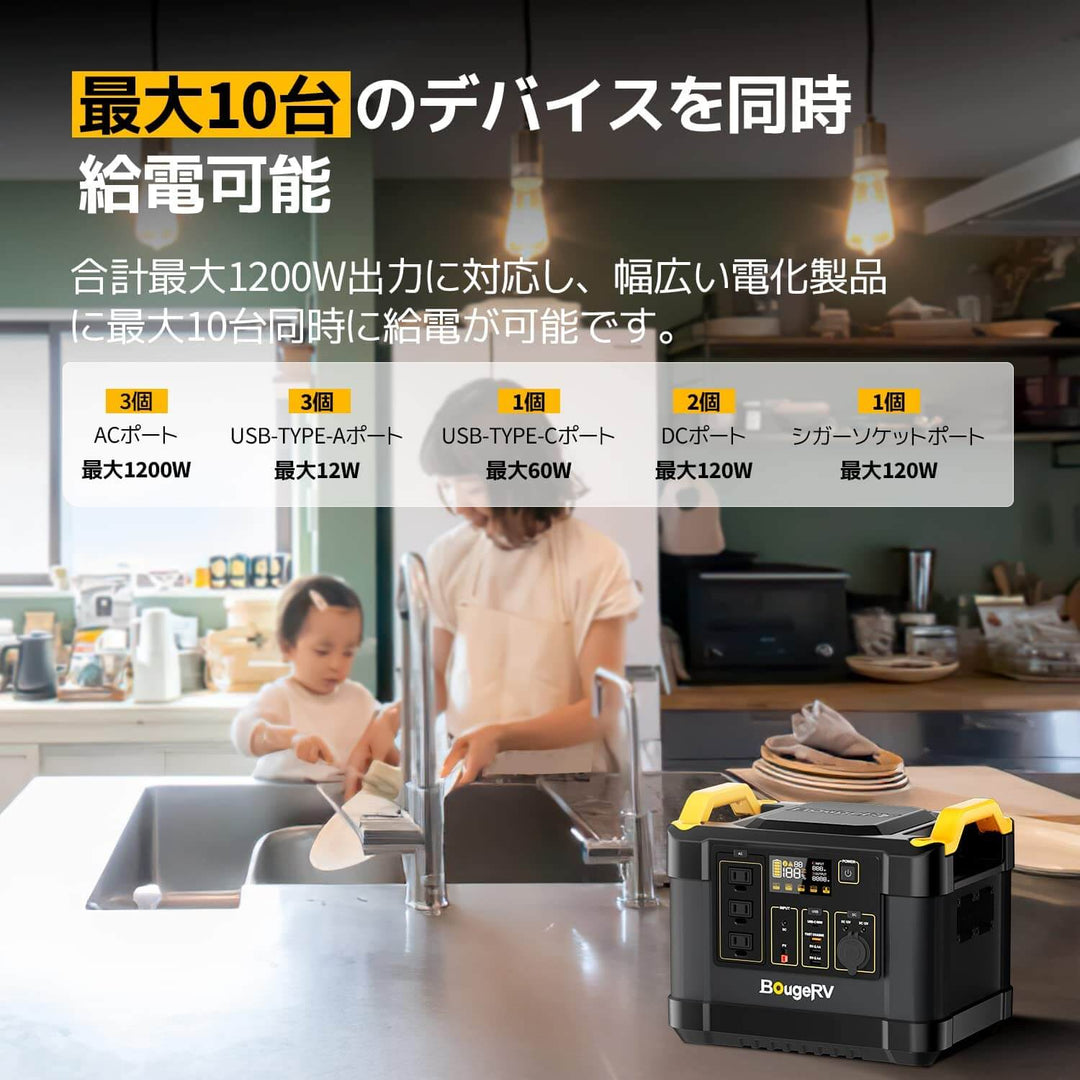 Fort 1000 ポータブル電源|1120Wh大容量·リン酸鉄リチウム電池